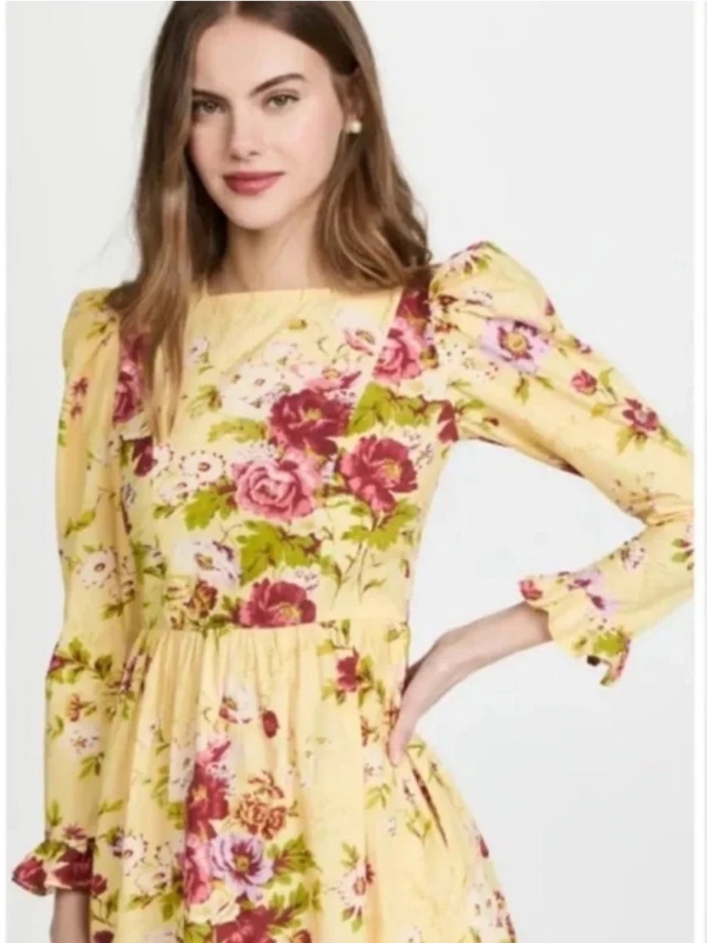 Batsheva x Laura Ashley mini praire dress arundel floral print